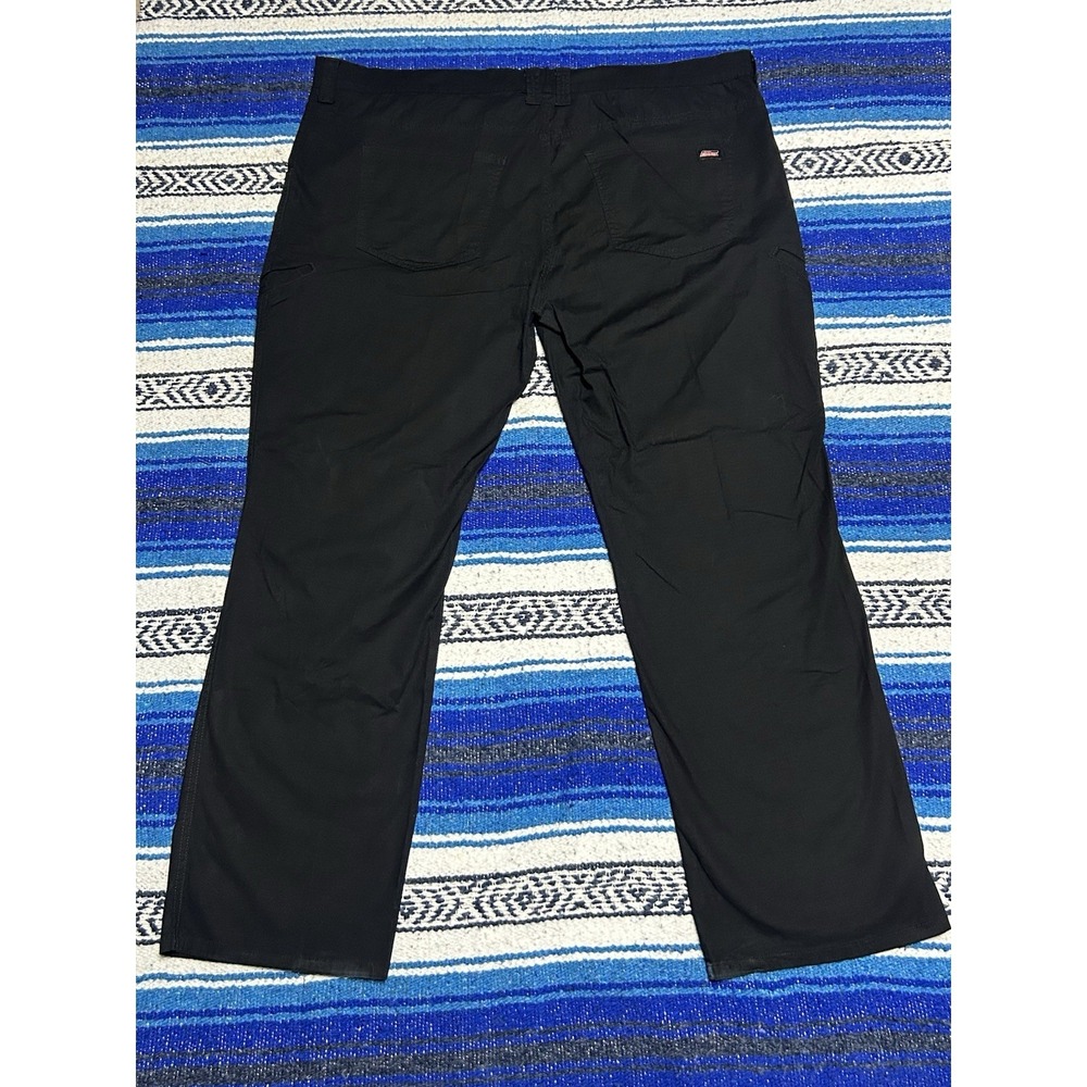 Genuine Dickies Mens 42x32 Black Cargo Work Pants Cotton Stretch Utility
